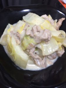 豚肉と白菜のクリーム煮