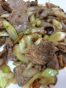台湾風ネギと牛肉の炒め