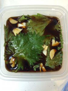 大葉にんにく醤油