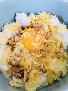 天丼風卵かけご飯