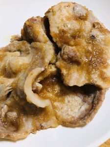 豚ロース肉の大根おろし炒め